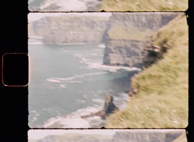 Sea coast with waves breaking on the rocks