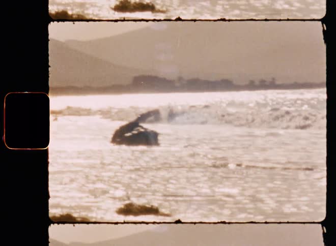 View of sea waves breaking on the beach