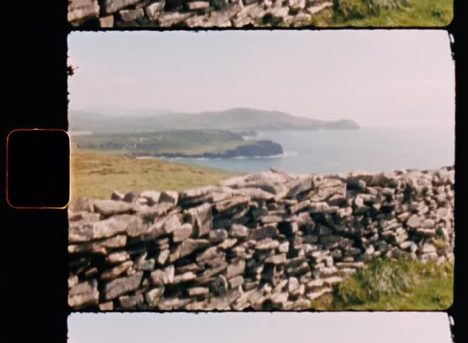 A plain with the sea in the background in the natural landscape