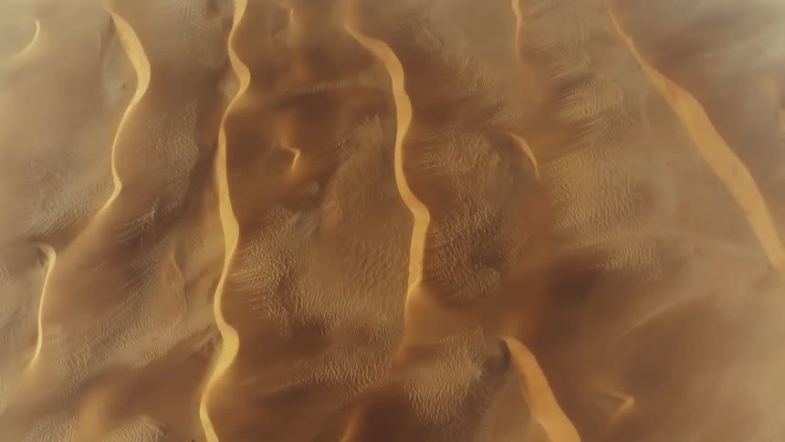 Aerial of the desert on a hot day