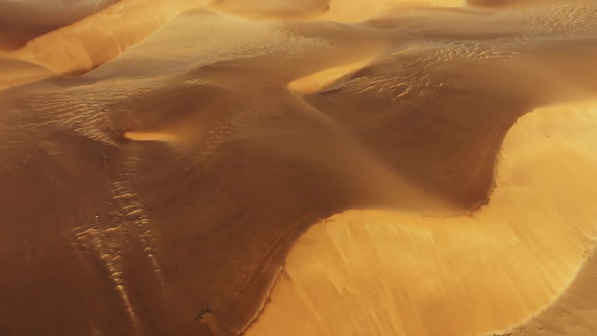 Aerial of the sahara desert during the day