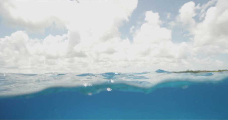 Blue sea water near the coast on a sunny day