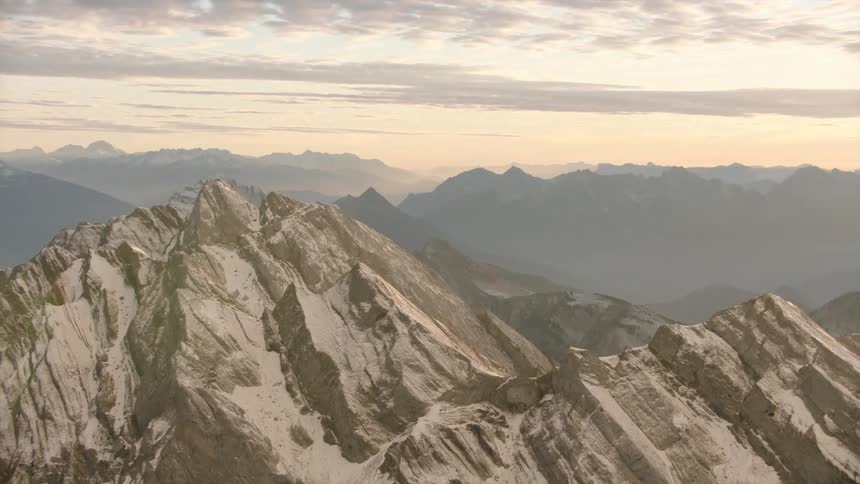 An aerial view of a region with huge stone mountains