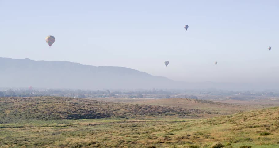 The sky is full of hot air balloons
