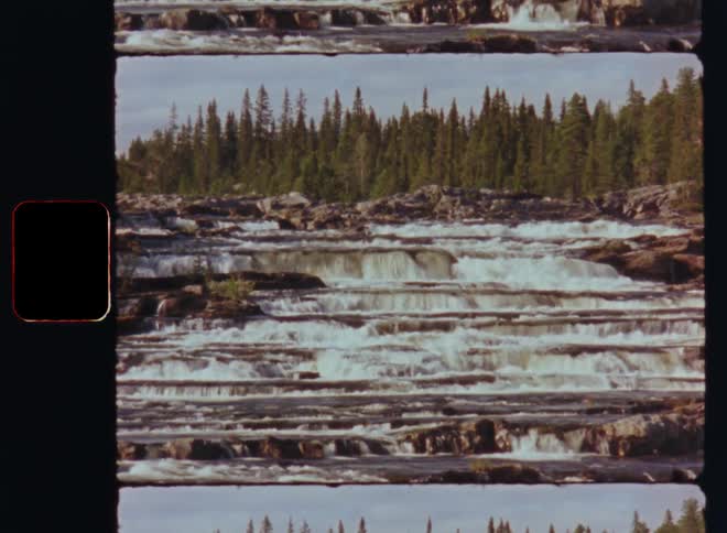 A clip of a water fall in the woods