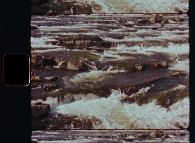 The landscape showcases the trappstegsforsen river