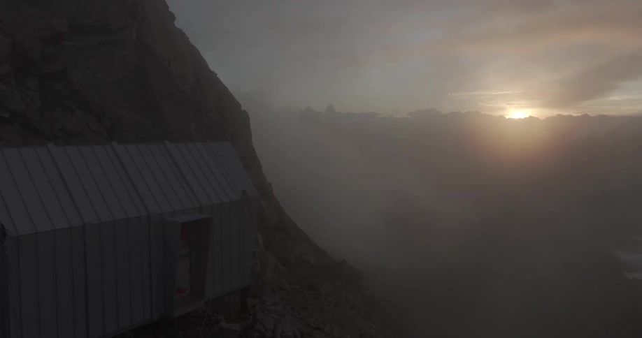 Heavy fog covers all the mountains