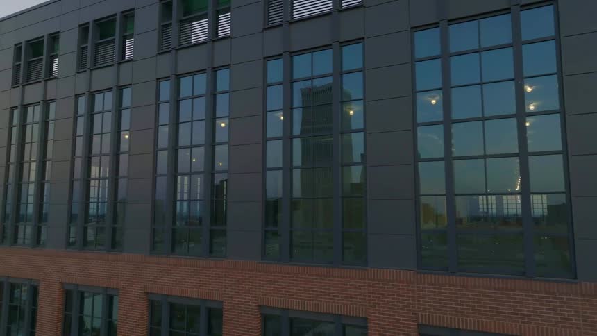 A close up clip of a building