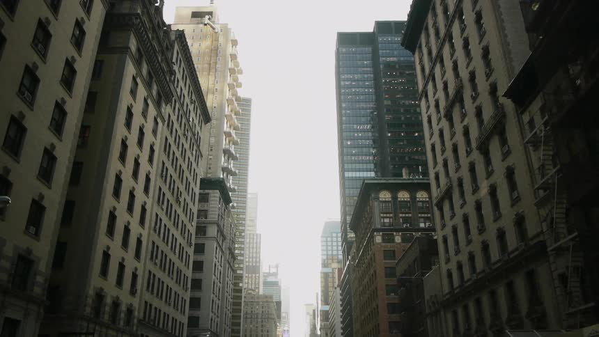 A city on a foggy day