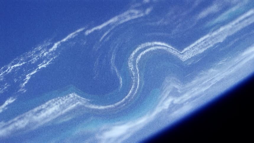 View of a part of planet earth in motion