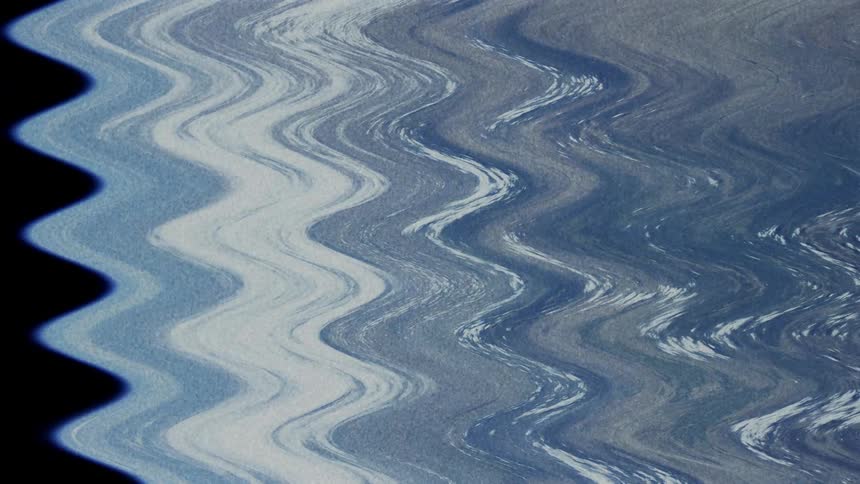A view from space of distorted planet earth