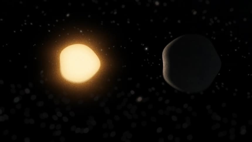 Lunar eclipse happening in the starry galaxy