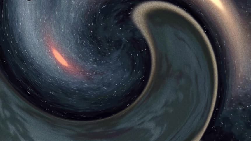 A distorted view of a galaxy