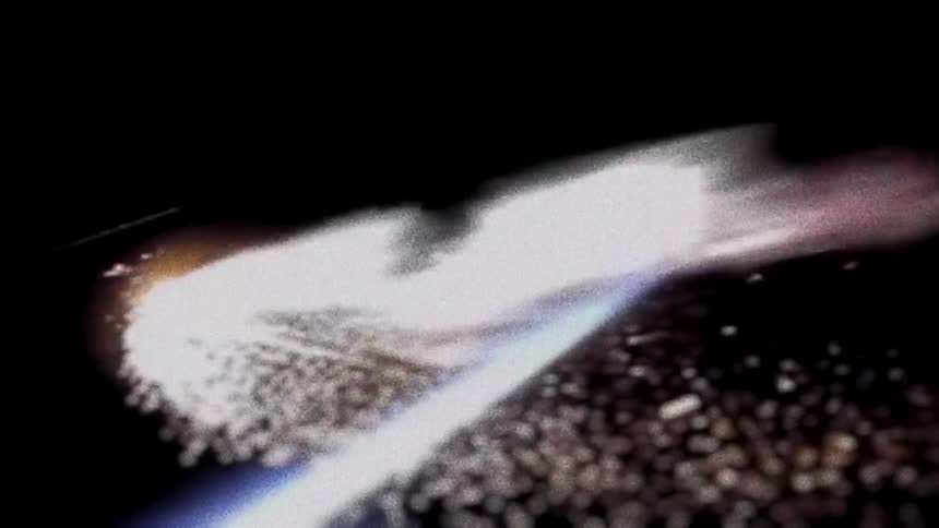 A clip of an electrode on a metal
