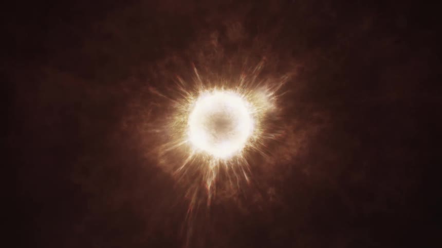 Abstract view of a luminosity in a hole