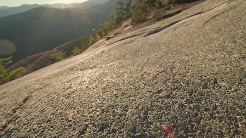 Rocky mountain floor during a sunny morning