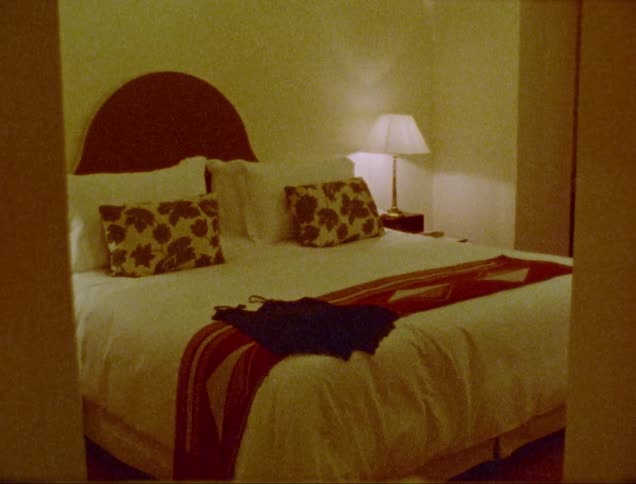A clip of laid bed in a bedroom