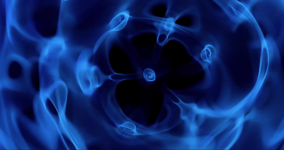 An abstract blue light that circulates in an intense blue glow