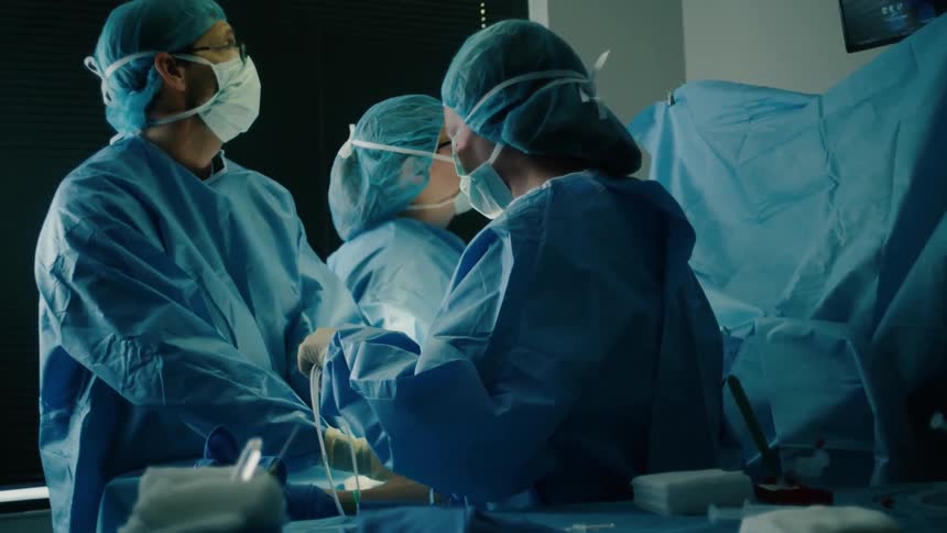 A medical team performing surgery