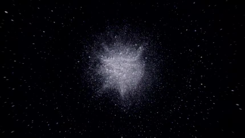 Abstract supernova showing exploding star dust expanding into space