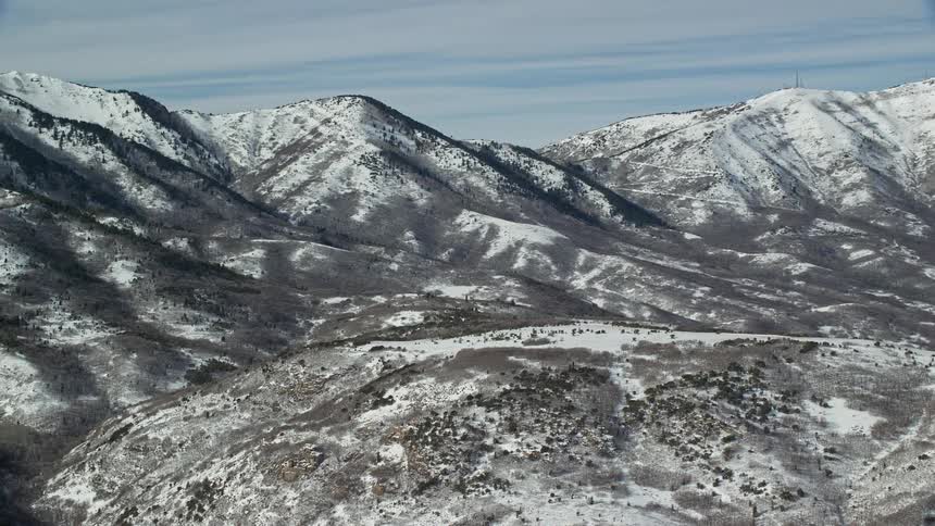 The mountains are covered with snow