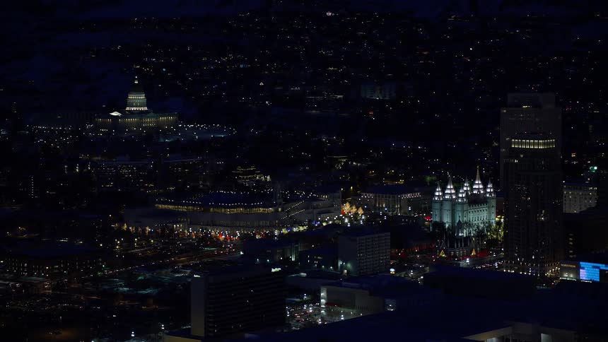 Panorama of a metropolis at night