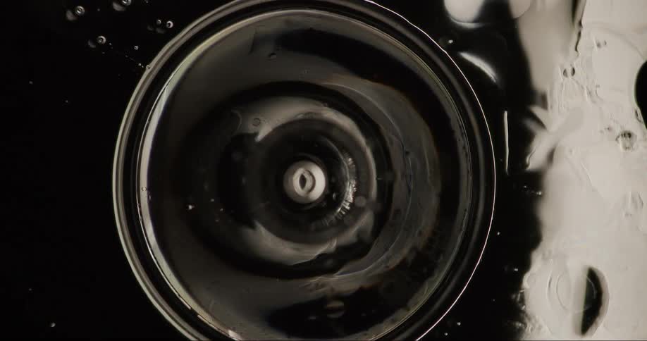 Abstract object with dense liquid in slow motion