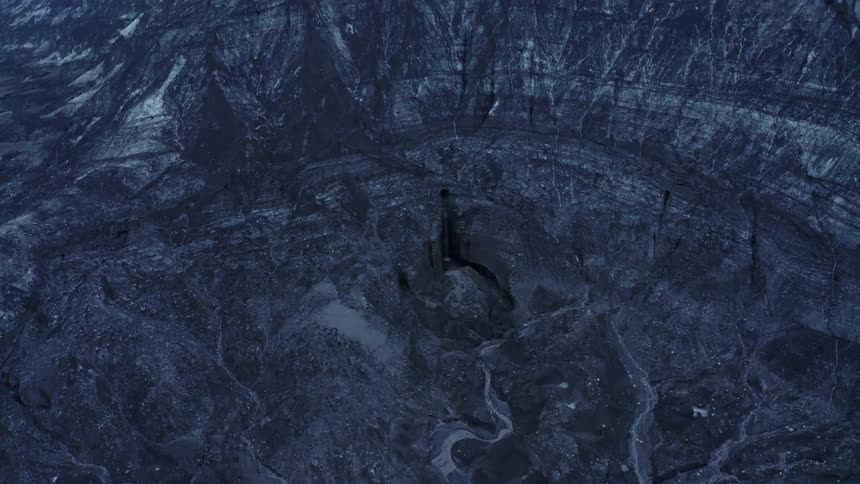 Black sand glacier
