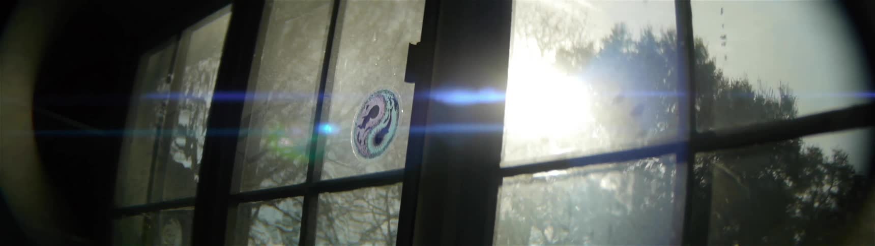 Sunlight shining through windows of a building