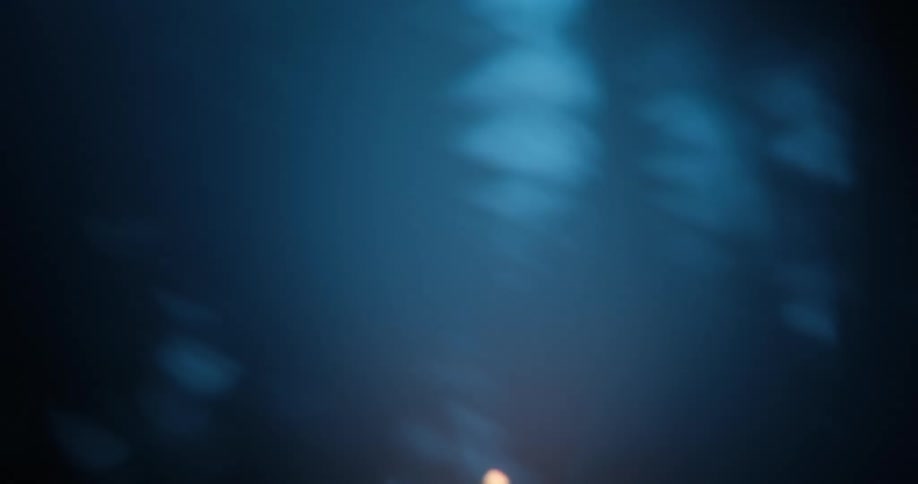A particle of some object is floating and shining