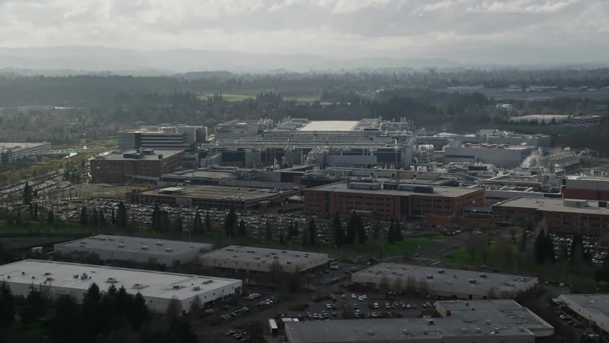 Aerial view of intel ronler acres campus in hillsboro