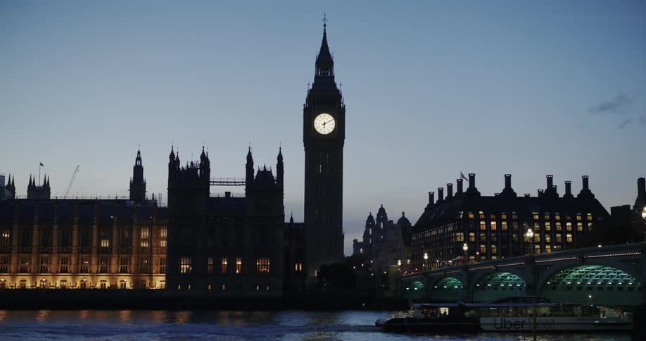 The palace of westminster with the iconic clock tower big ben in the center