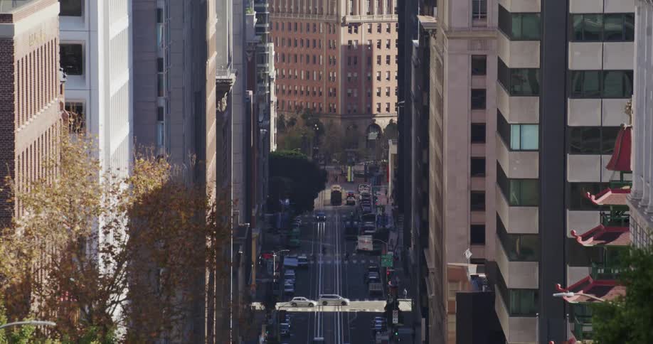 Large avenue on the city at daytime