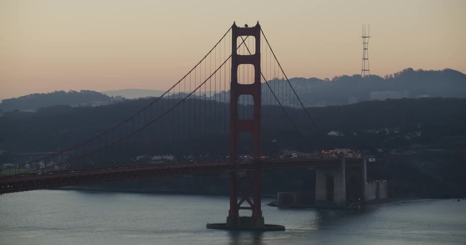 Traffic runs over the bridge