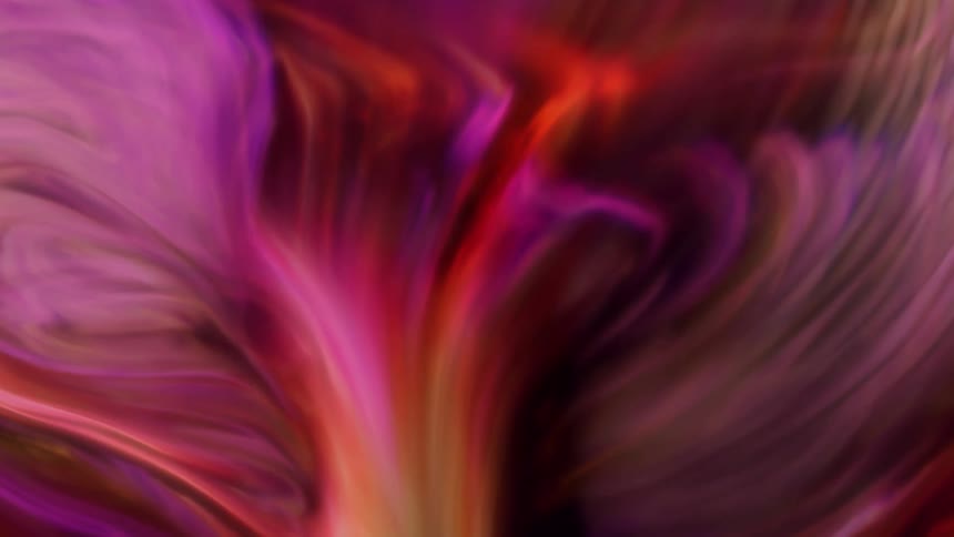 Abstract fluid in shades of pink and psychedelic movement in slow motion