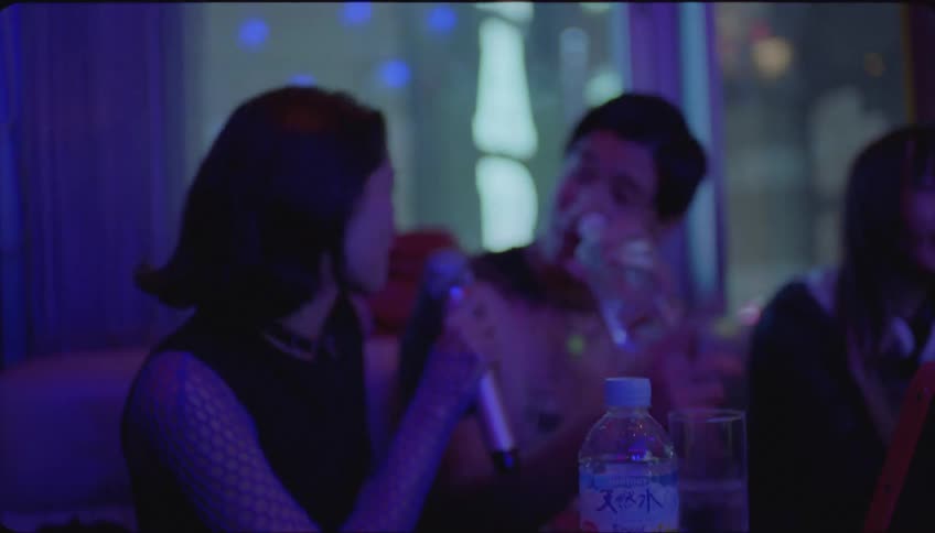 Friends are singing karaoke