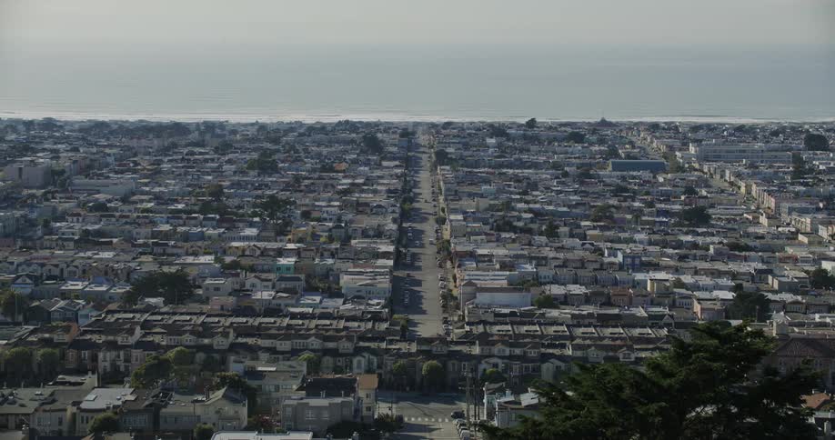 Panorama of an urban city in the morning