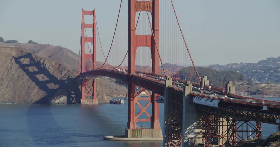 Panoramic view of the golden gate bridge in san francisco