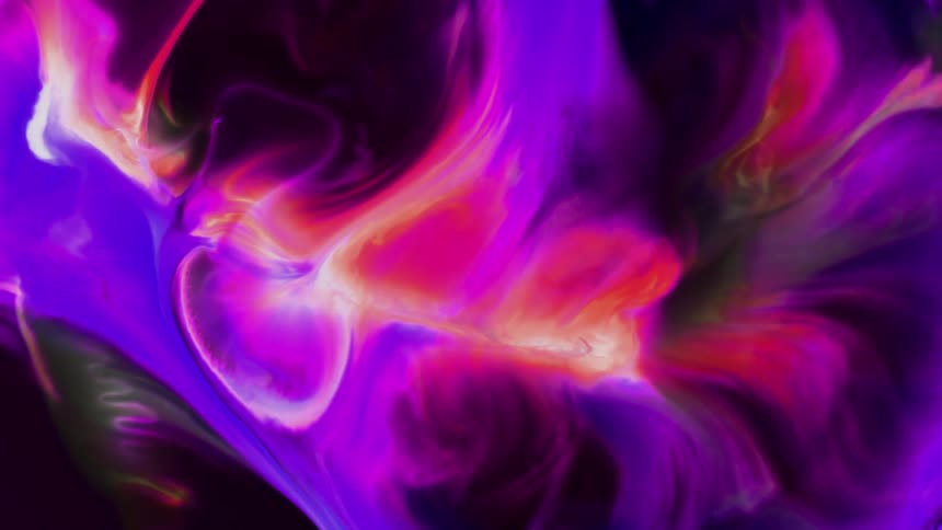 Colorful abstract art of flowing strains and waves