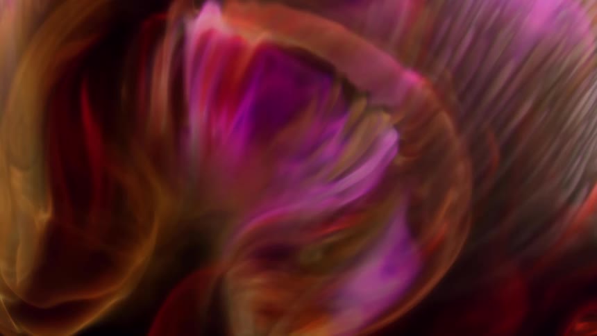 Slow motion of an abstract and psychedelic fluid