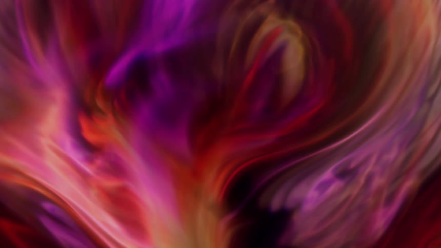 Abstract fluid in shades of pink and psychedelic movement in slow motion