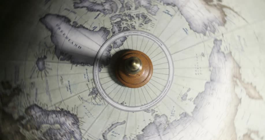 The world globe is spinning around