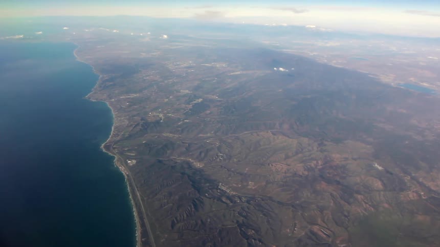Aerial view of the coast