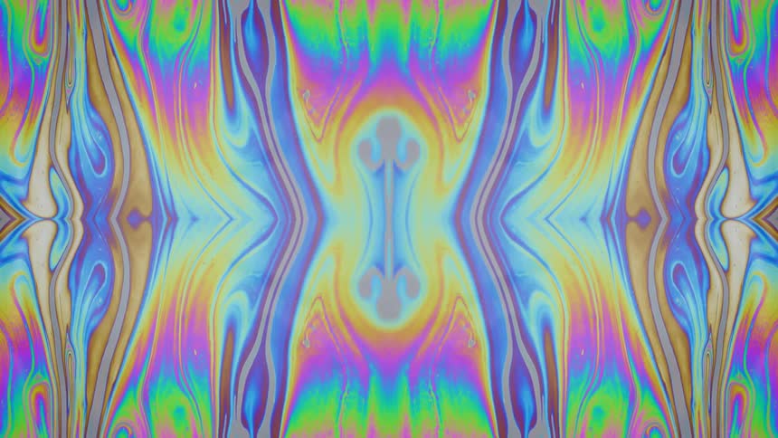 Psychedelic abstract mirrored art display