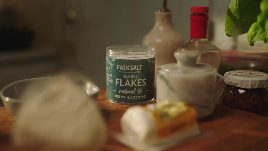 Cooking ingredients over a table in the kitchen