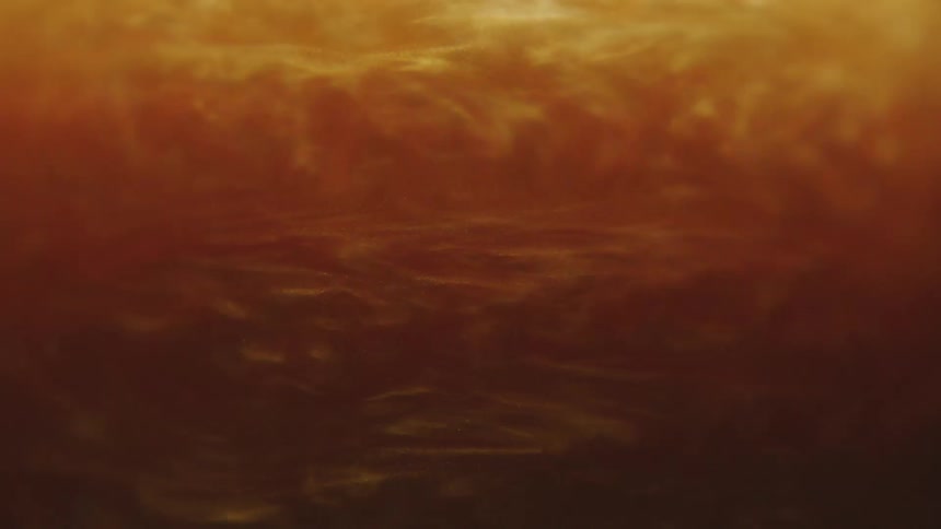 The golden smoke flows around