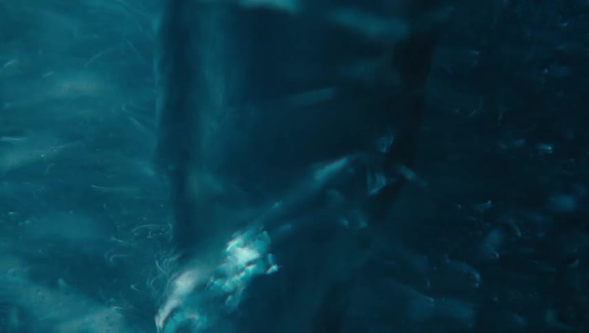 Extreme closeup of a spiral in the water