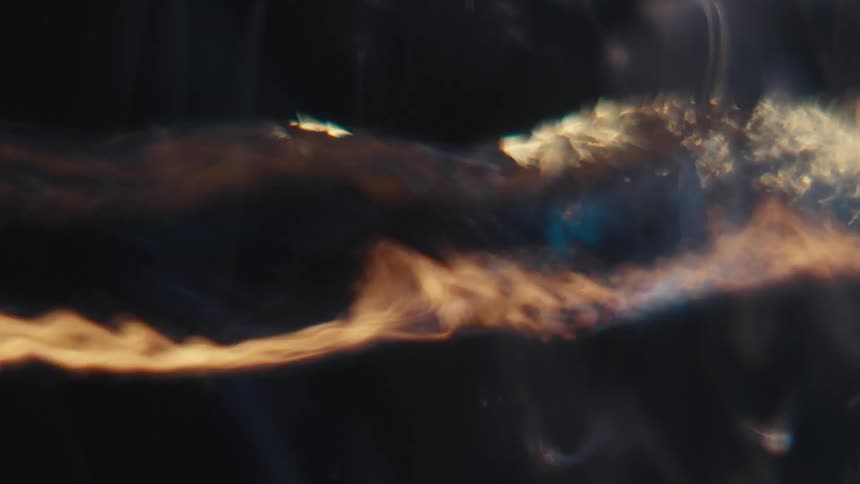 An object with rapidly rotating flames of fire