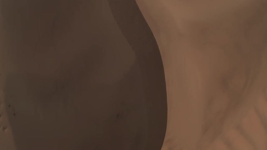 Aerial view of sand dune in the desert