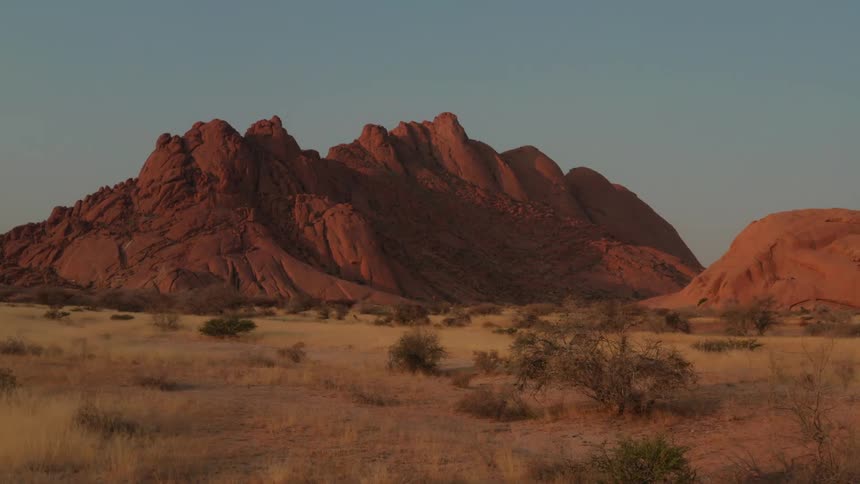 Landscape of spitzkoppe mountain peak